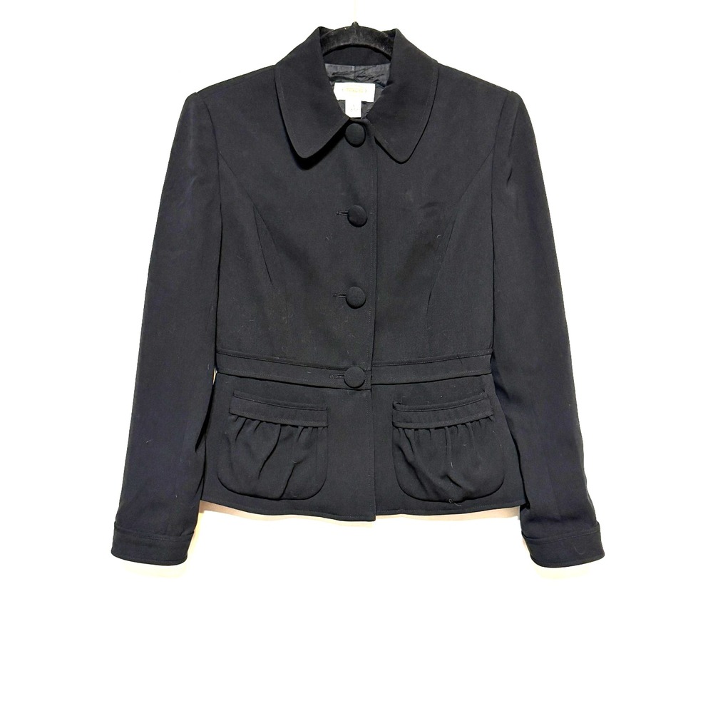 Talbots Petites Old Money Prep  Womens 4P Tailored Blazer Classic Feminine Power
